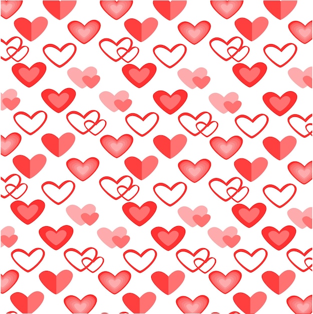 colorful heart seamless pattern for valentine day