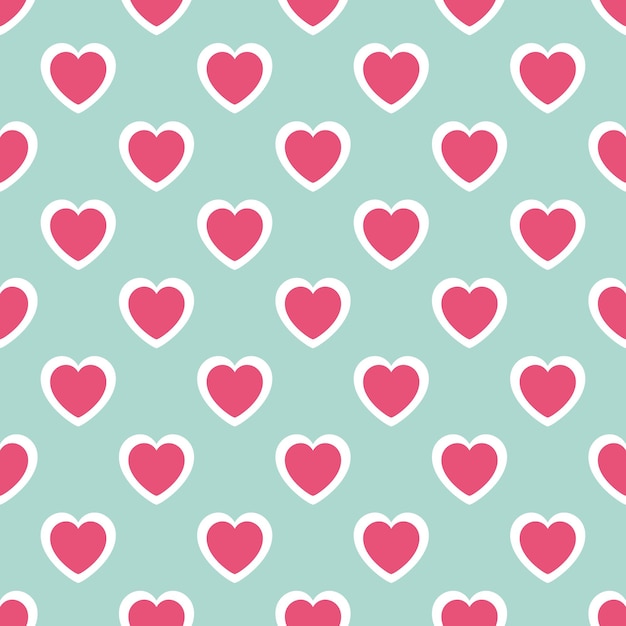 Colorful hearts pattern with geometric shape. Valentines day background for holiday template. Creative and luxury style illustration