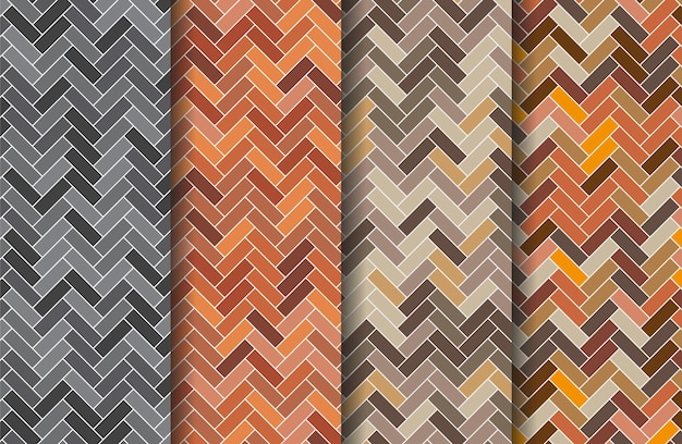 Colorful herringbone pattern set