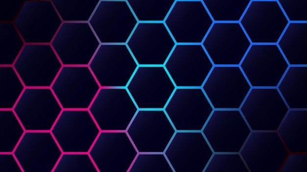 Vector colorful hexagon-shaped abstract background