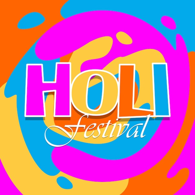 Colorful holi festival social media post design