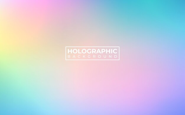 Colorful holographic gradient vector abstract background Summer or spring soft blurred backdrop