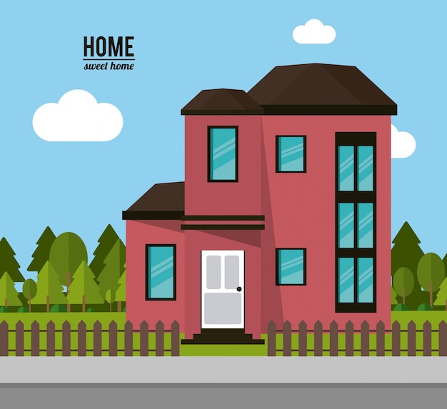 Vector colorful home building