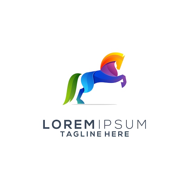 Colorful horse logo