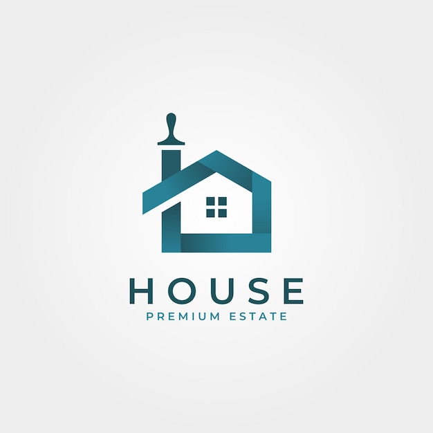 Premium Vector | Colorful house brushes logo creative clever symbol ...