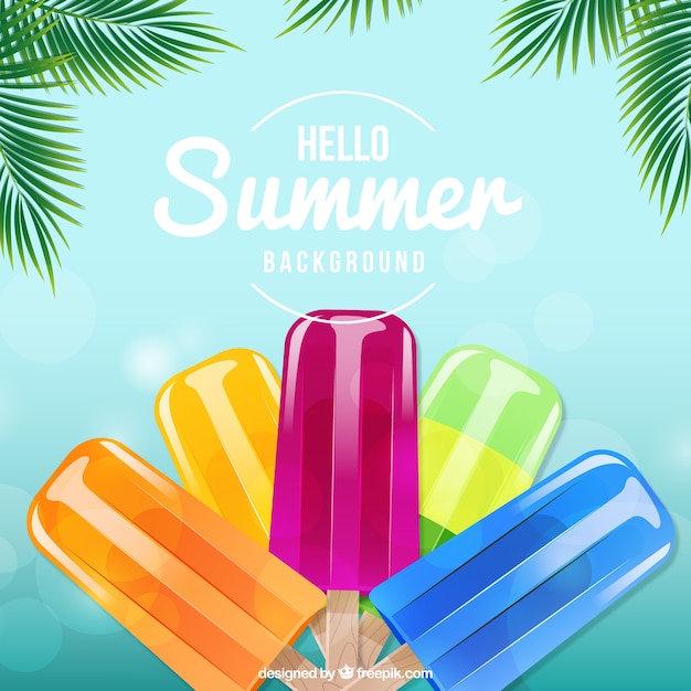 Vector colorful ice cream background