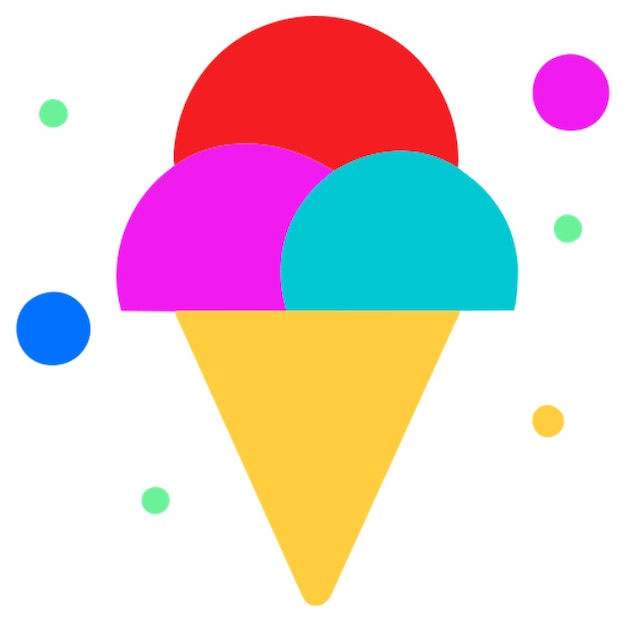 colorful ice cream icon