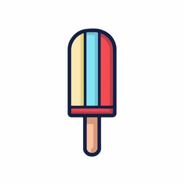 A colorful ice cream on a stick