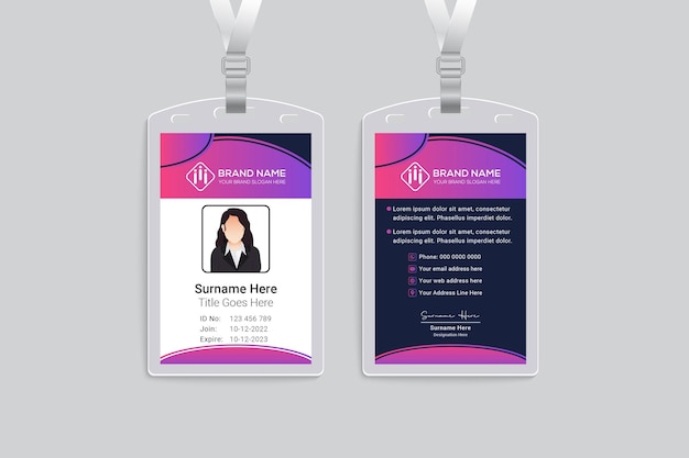 Colorful id card design