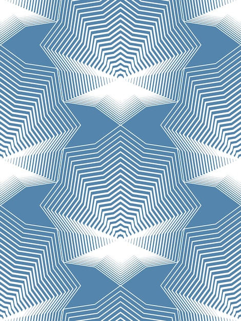 Colorful illusive abstract seamless pattern with geometric figures. Vector symmetric simple backdrop.