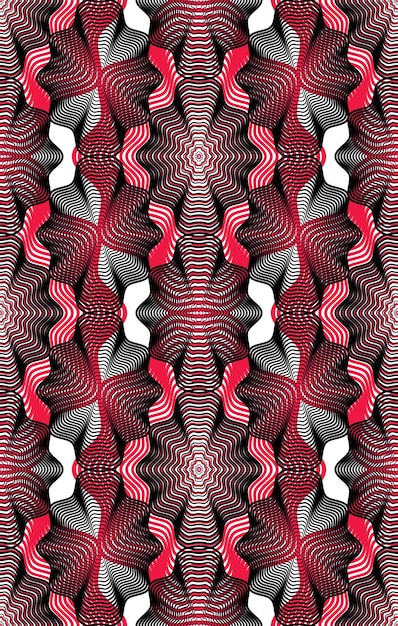 Красочный иллюзорный абстрактный бесшовный узор с перекрывающимися геометрическими фигурами. Векторный симметричный прозрачный фон с подкладкой.