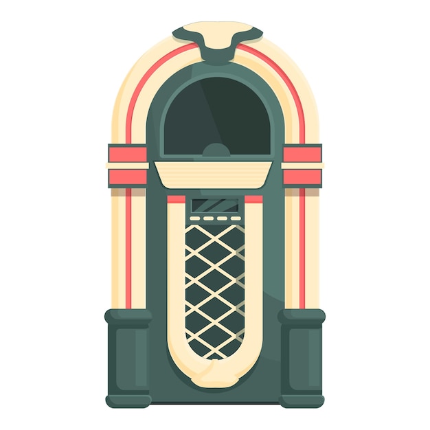 Vector colorful illustration of a classic retro jukebox perfect for nostalgic and musical themes