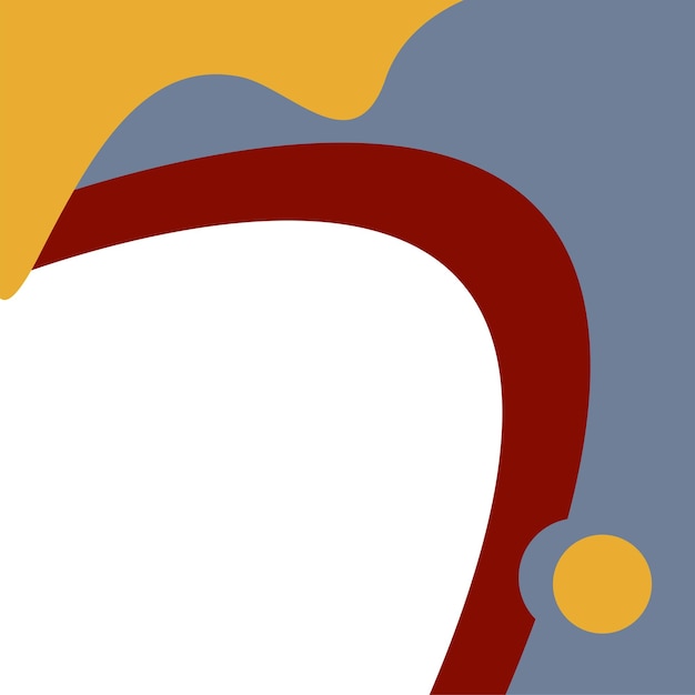 흰색 배경을 가진 빨강, 파랑 및 노랑 디자인의 다채로운 그림.