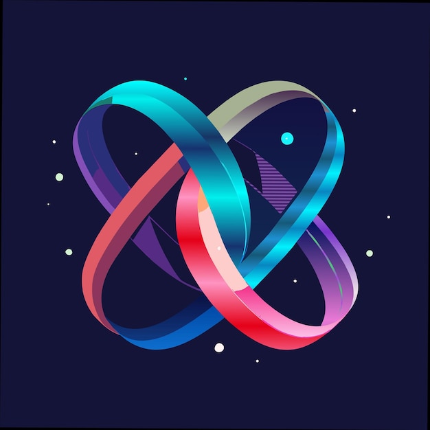 Vector a colorful illustration of a ring with the words infinity on it