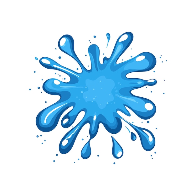 Vector colorful illustration of water splash in cartoon style very useful for stickers banners drink labels