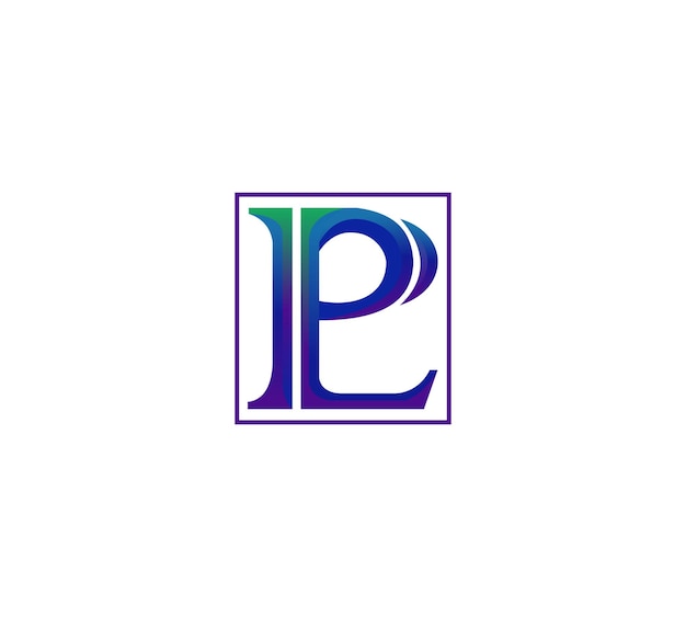 Colorful ilp line logo design