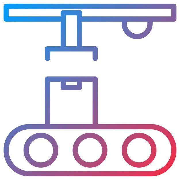 A colorful image of a machine gun with a blue and red and purple design