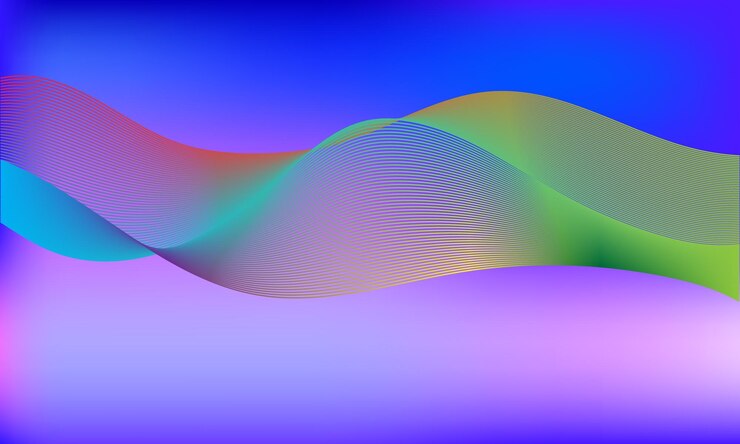 Vector a colorful image of a rainbow colored light