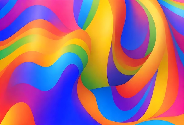 Vector a colorful image of a rainbow colored wave