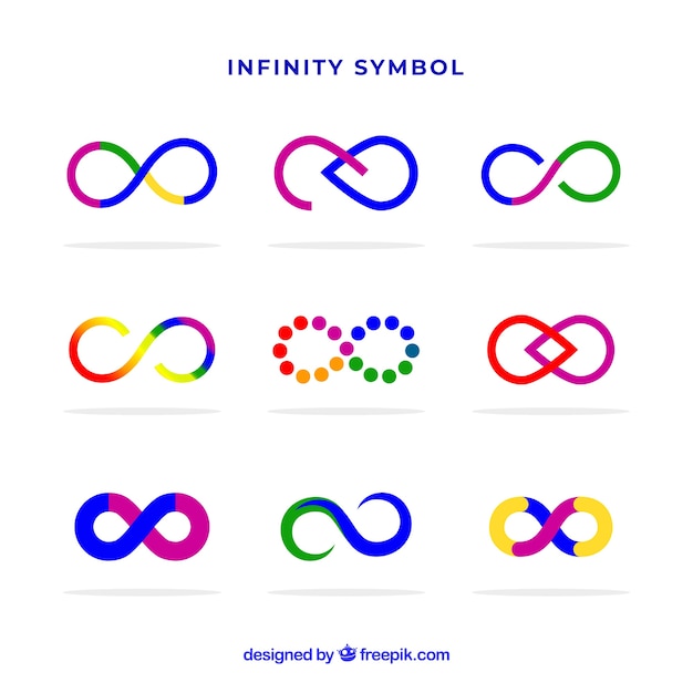 Colorful infinite symbol collection