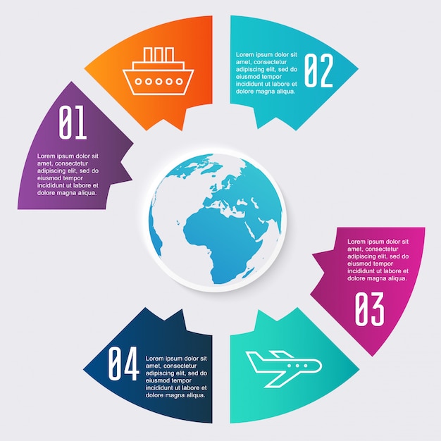 Красочная информационная графика для ваших бизнес-презентаций.