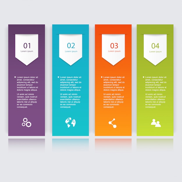 Vector colorful info graphics for your business presentations.