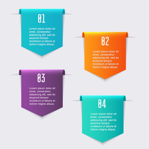 Colorful info graphics for your business presentations.