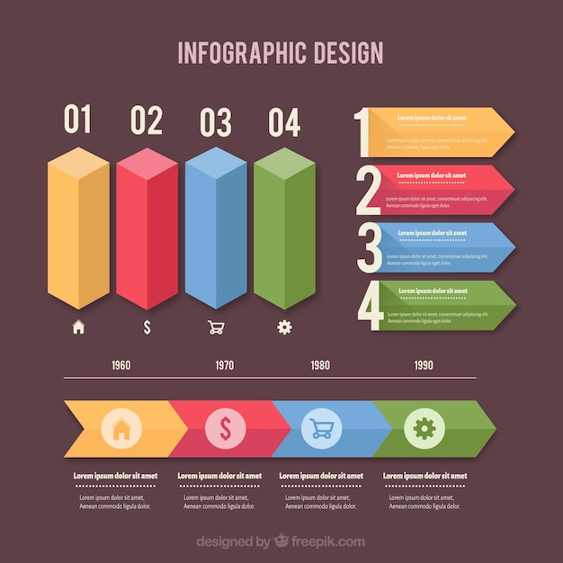 Colorful collection infografica