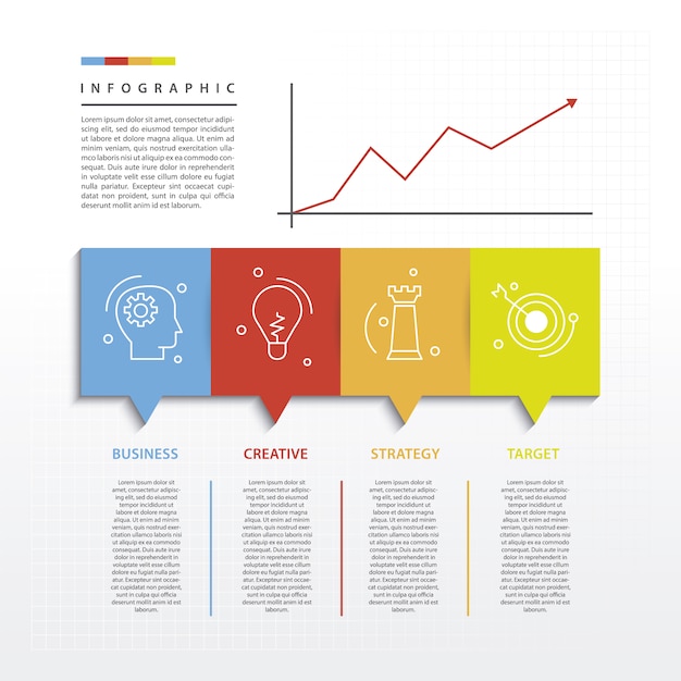 Disegno infografico colorato