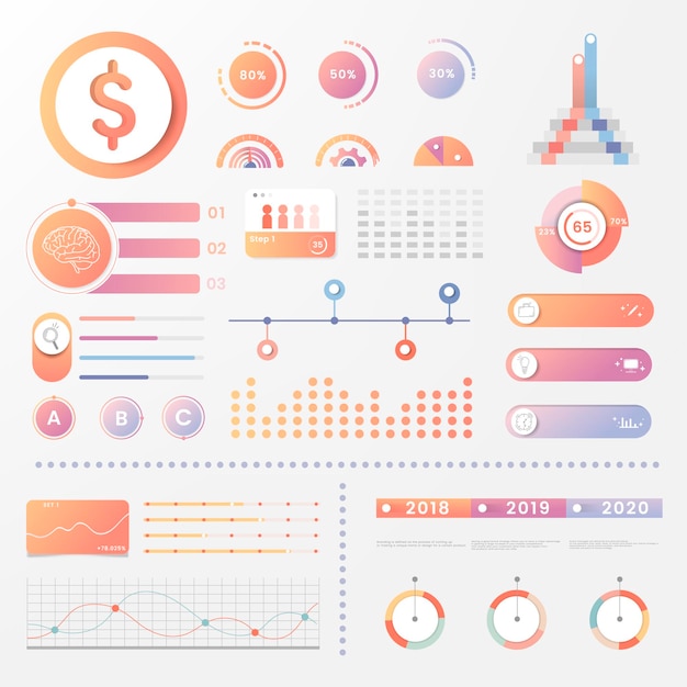 Vector colorful infographic element design vector