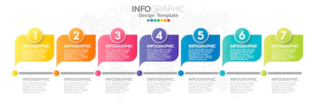 Colorful infographic element template