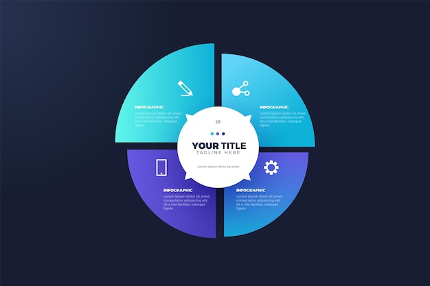 Colorful infographic elements collection in flat style