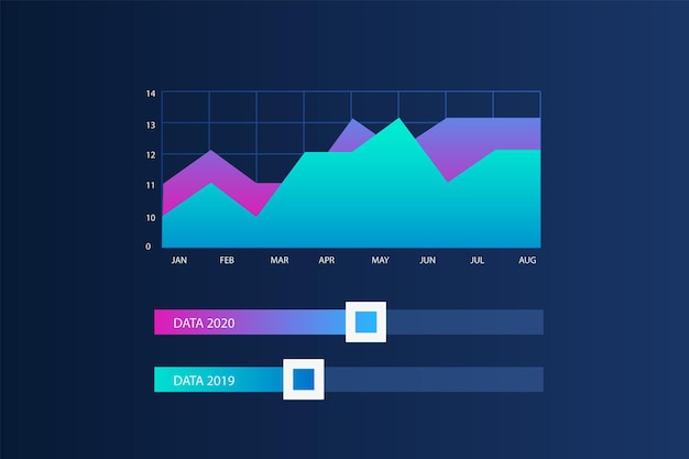 Colorful infographic elements collection in flat style