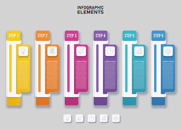 다채로운 infographic 요소 템플릿입니다.