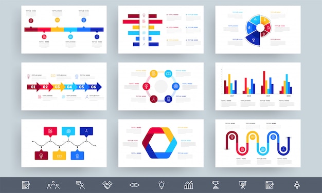 Colorful infographic elements