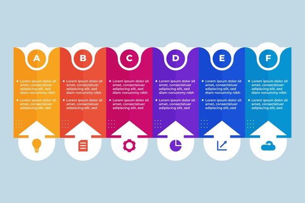 Vector colorful infographic steps element template