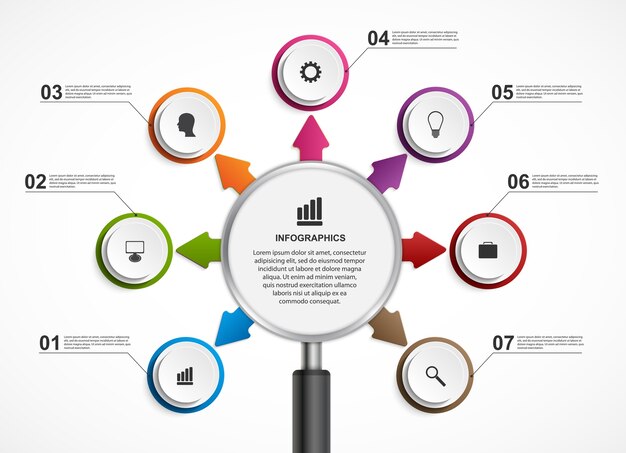 Красочный инфографический шаблон