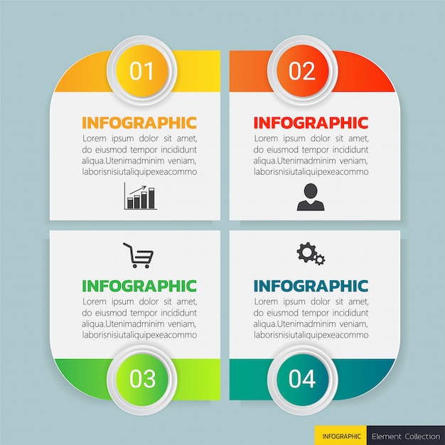 Modello infografica colorato