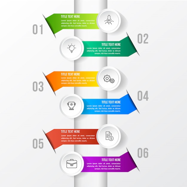 Modello infografica colorato