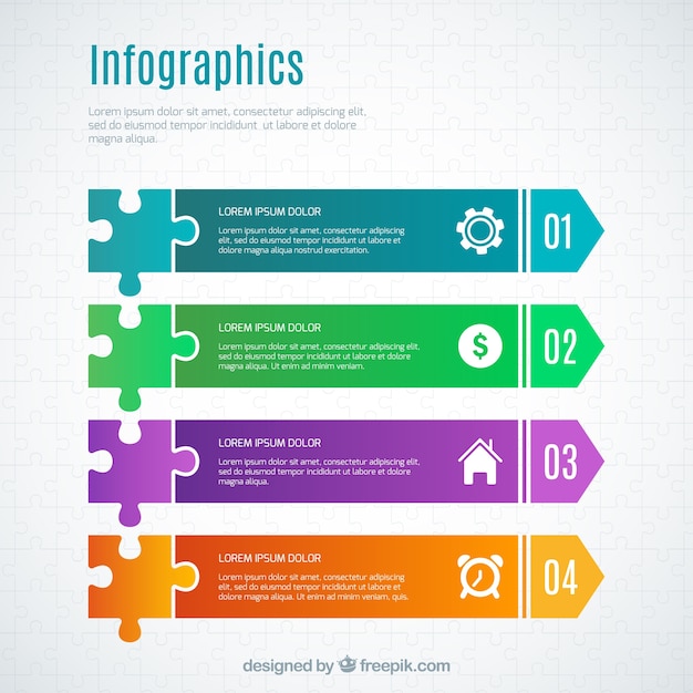 퍼즐 조각으로 다채로운 Infographic