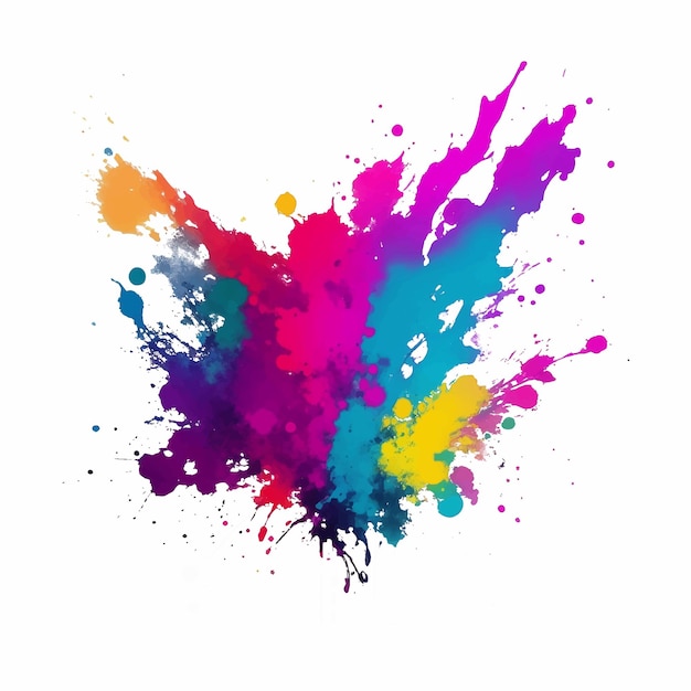 colorful ink splashes vector illustration