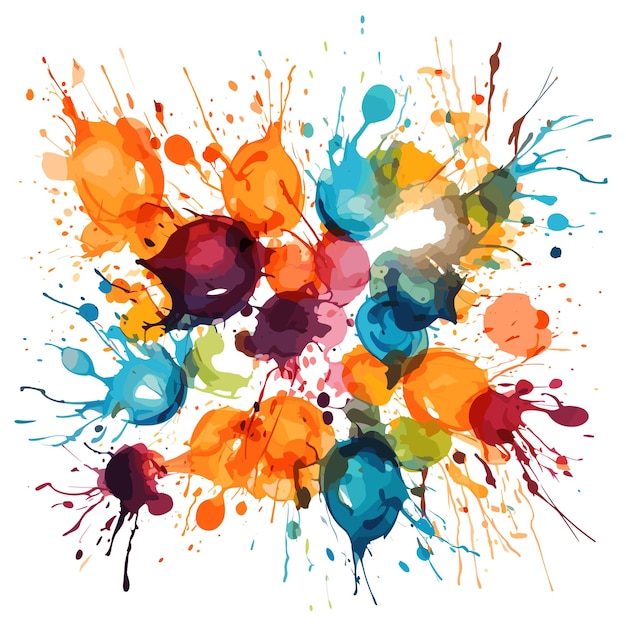 Colorful ink spots set vector illustration