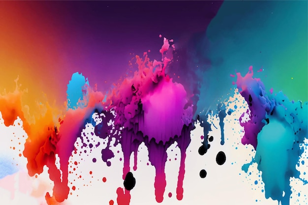 Vector colorful ink watercolor background design