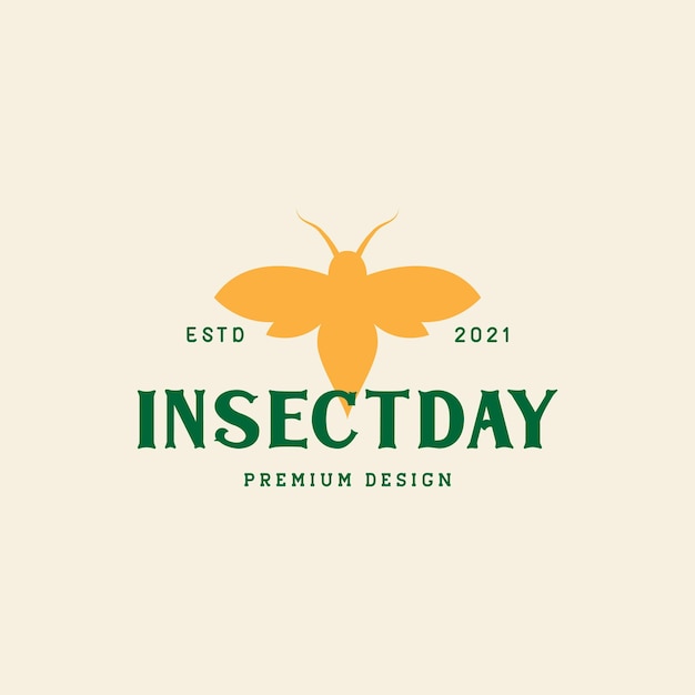 Colorful insect vintage logo symbol icon vector graphic design illustration idea creative