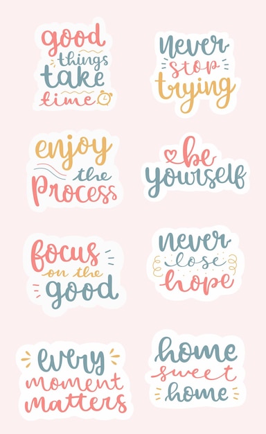 Colorful inspirational poster quotes Inspirational and motivational lettering