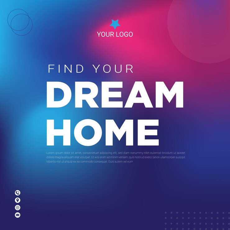Vector colorful instagram post design editable file