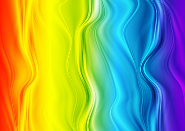 Colorful iridescent abstract wavy background