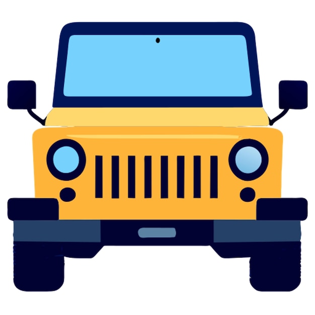 Vector colorful jeep icon