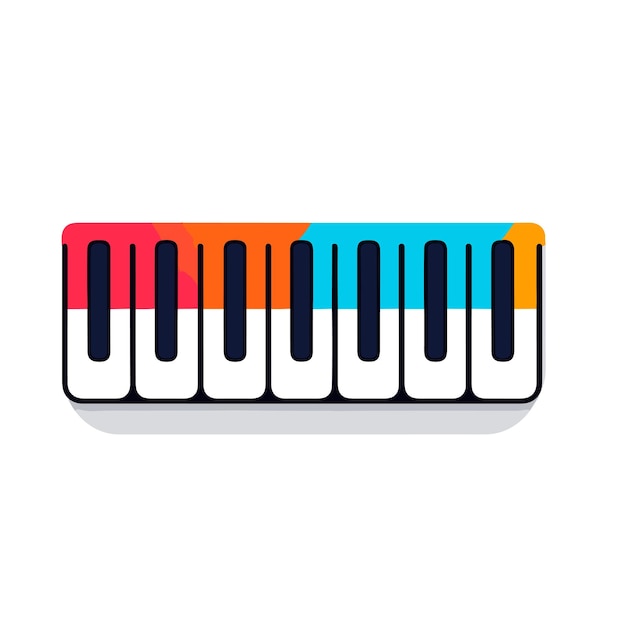 A colorful keyboard with the word 