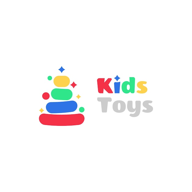 Colorful kids toys logo